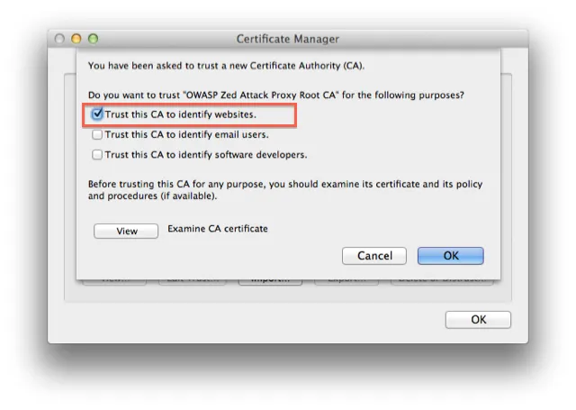 FirefoxにルートCA証明書をインポート3