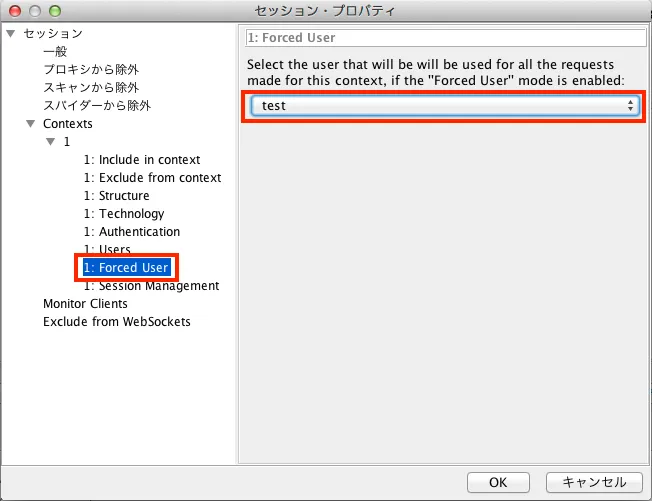 OWASP ZAP セッションのプロパティ4